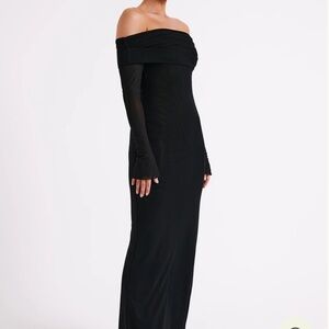 Meshki Strapless Black Dress